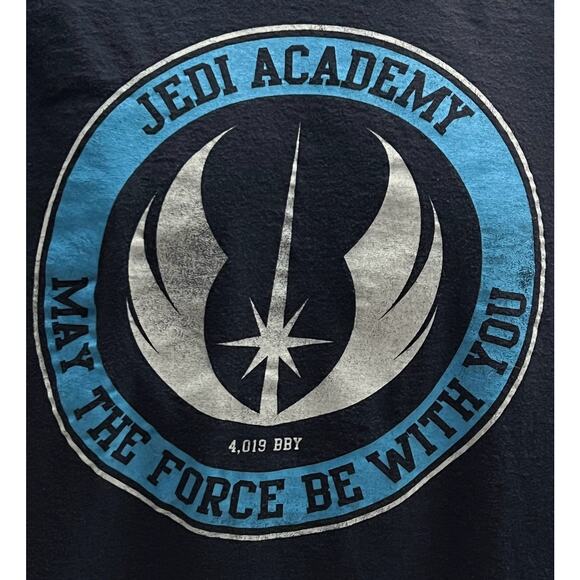 Star Wars Jedi Academy Logo T-Shirt Large Navy Blue - May The Force Be With You - Picture 2 of 7